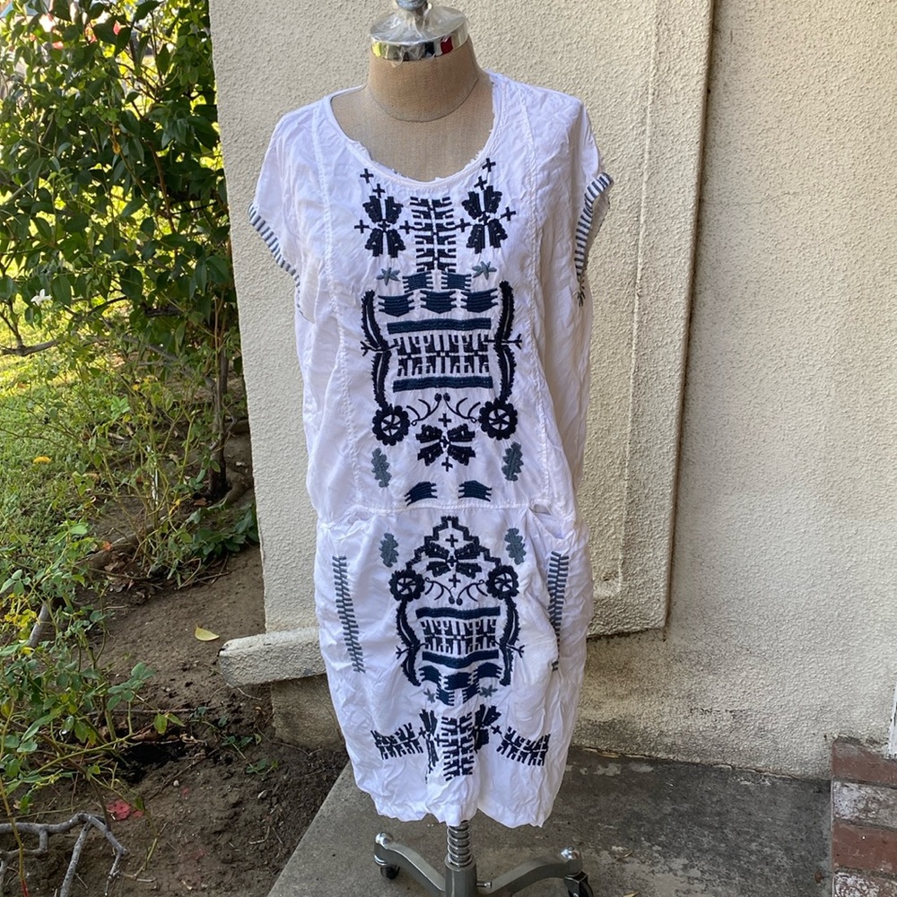 Johnny Was/Biya Johnny Was bohemian Aztec style dress w/ embroidery & pockets - Picture 2 of 15